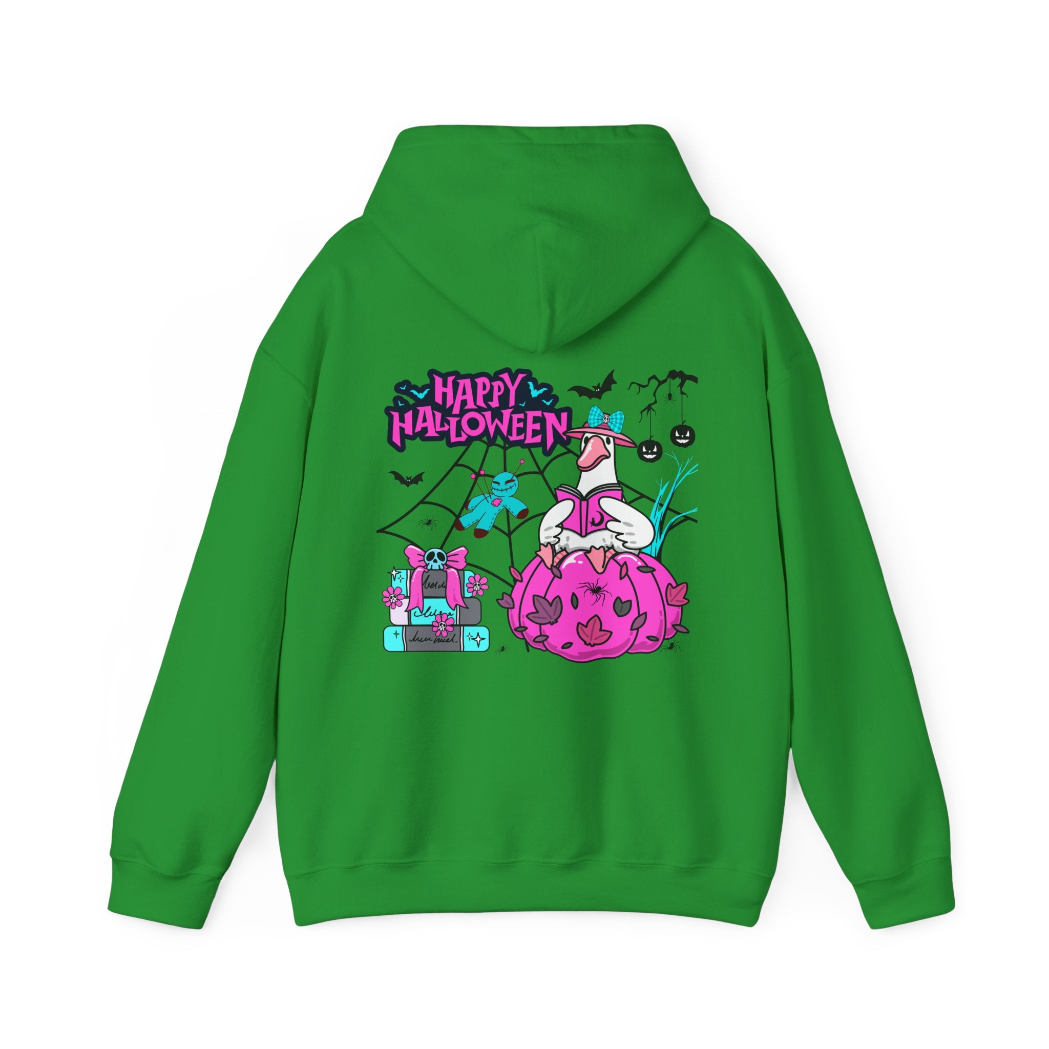 Halloween Kawaii Pumpkin Hoodie — "Happy Halloween" Cute Spooky Graphic