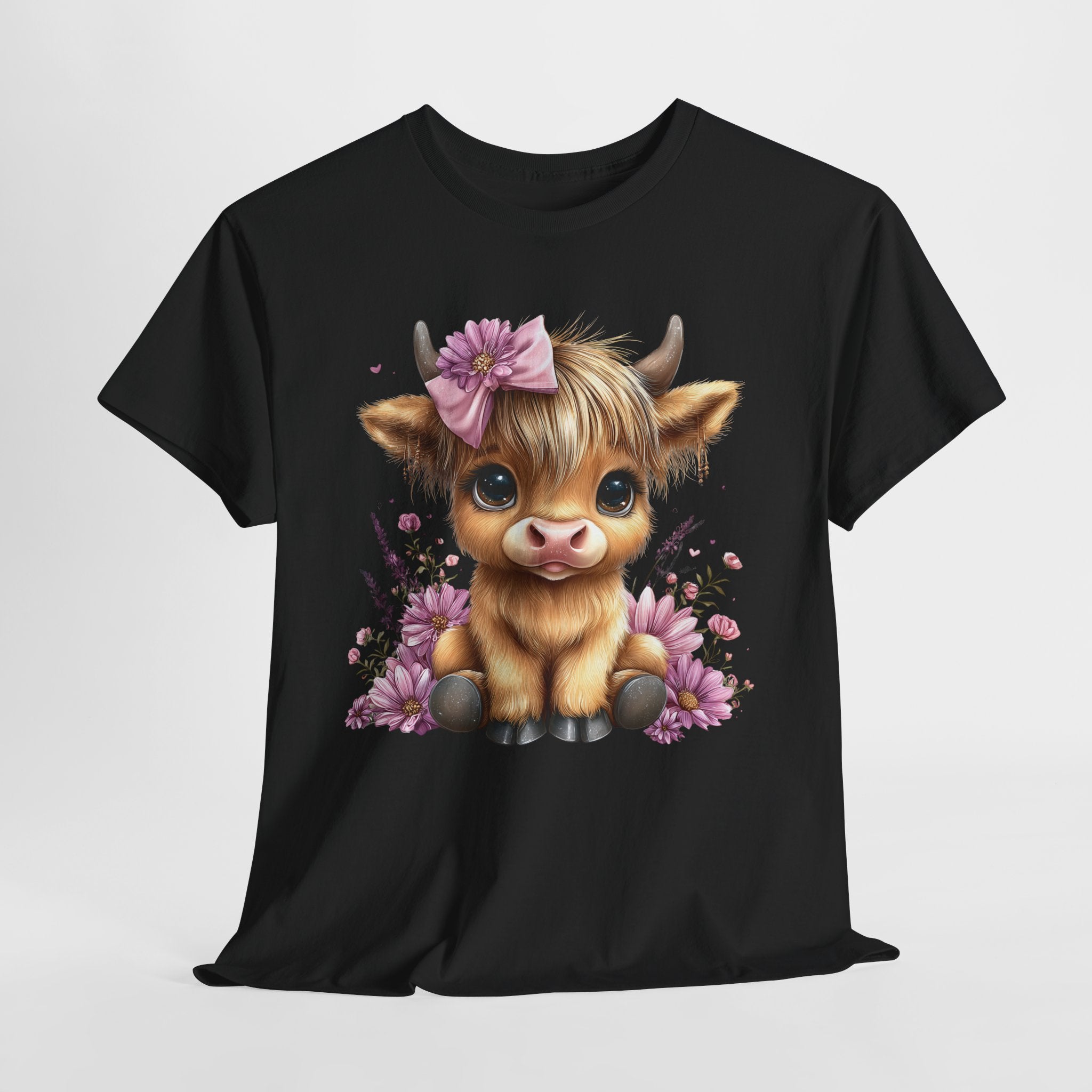 Cute Calf Tee — Adorable Floral Baby Cow Graphic T-Shirt
