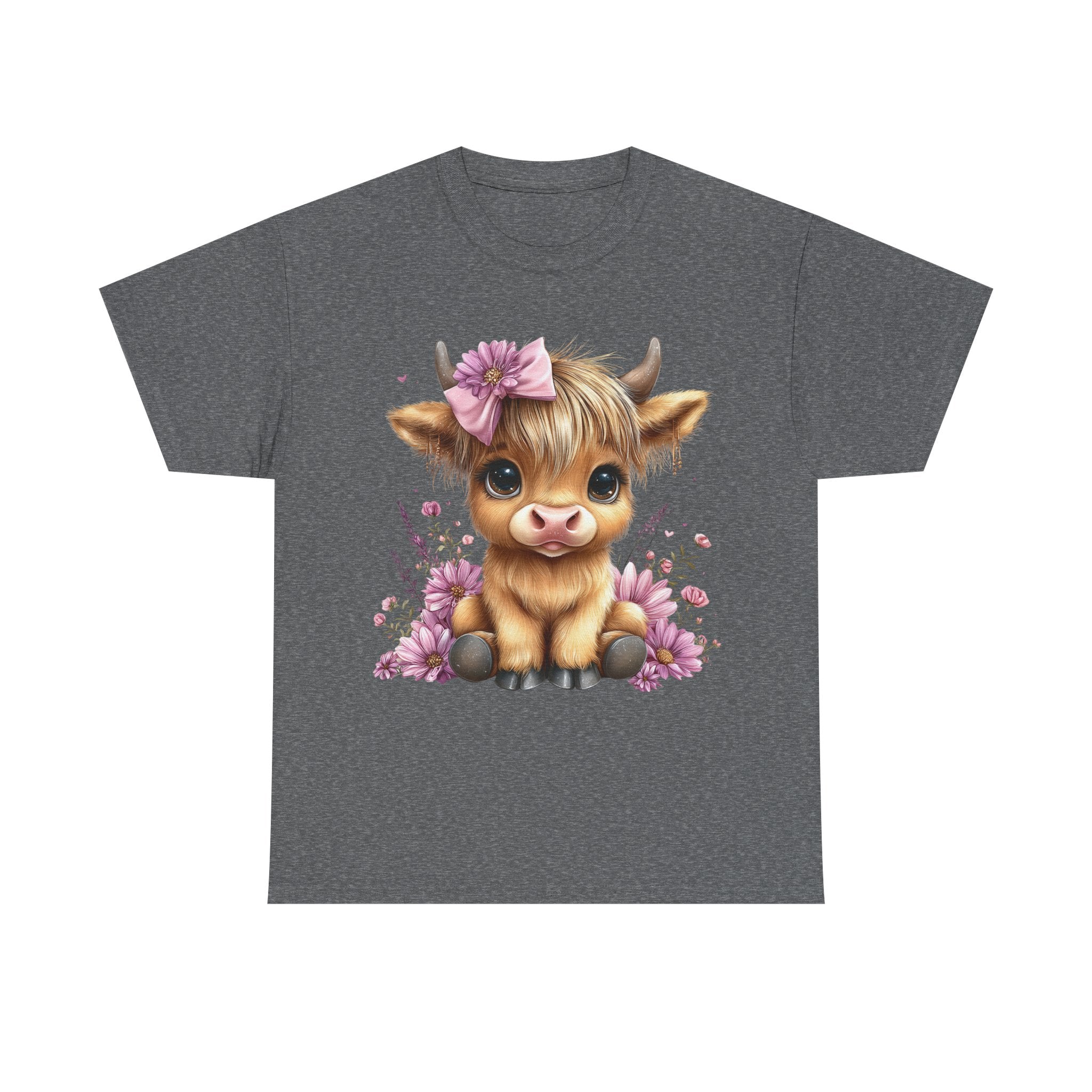 Cute Calf Tee — Adorable Floral Baby Cow Graphic T-Shirt