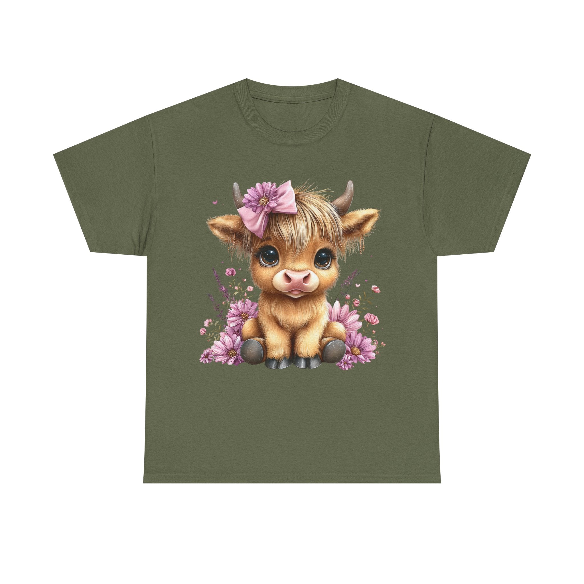 Cute Calf Tee — Adorable Floral Baby Cow Graphic T-Shirt