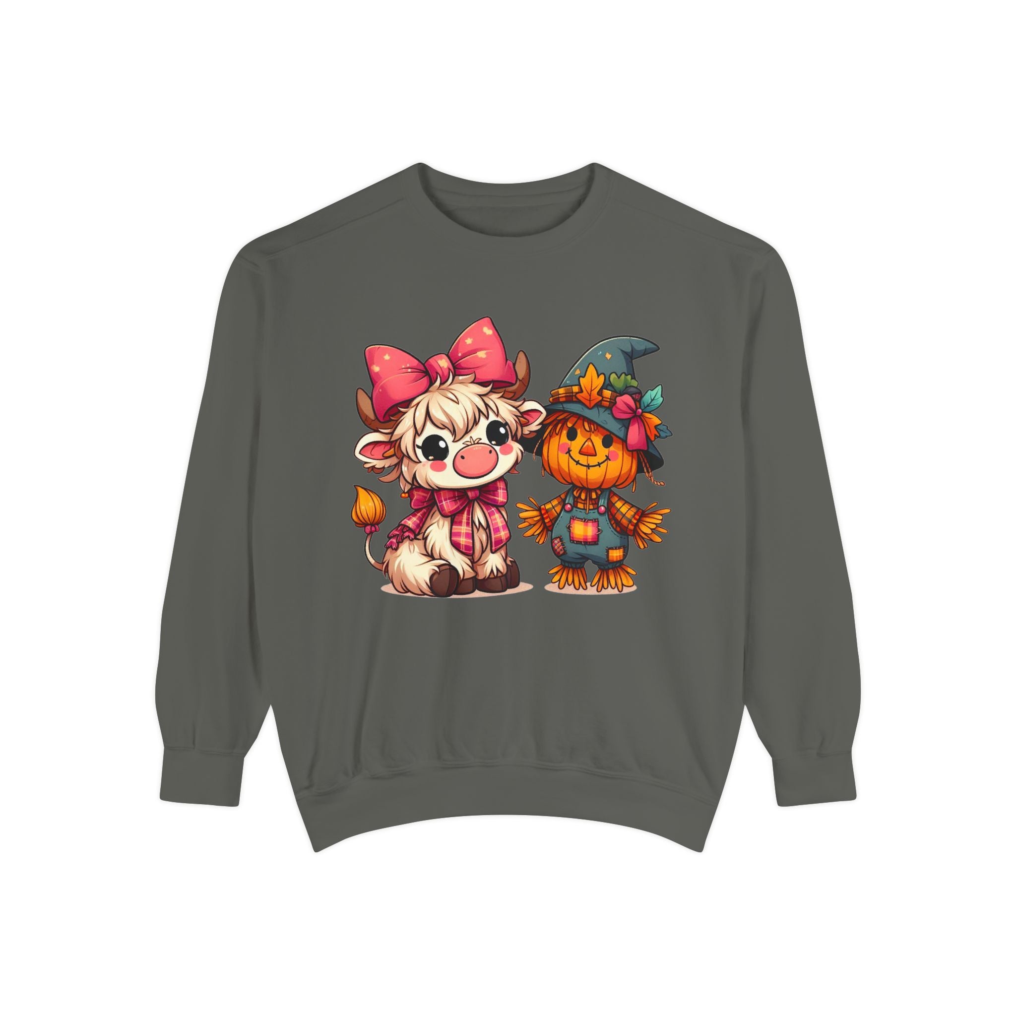 Halloween Cute Scarecrow & Kitty Sweatshirt