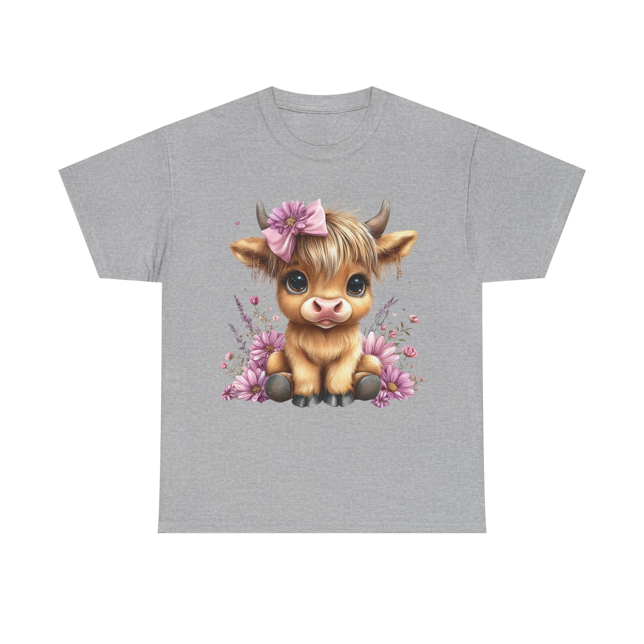 Cute Calf Tee — Adorable Floral Baby Cow Graphic T-Shirt