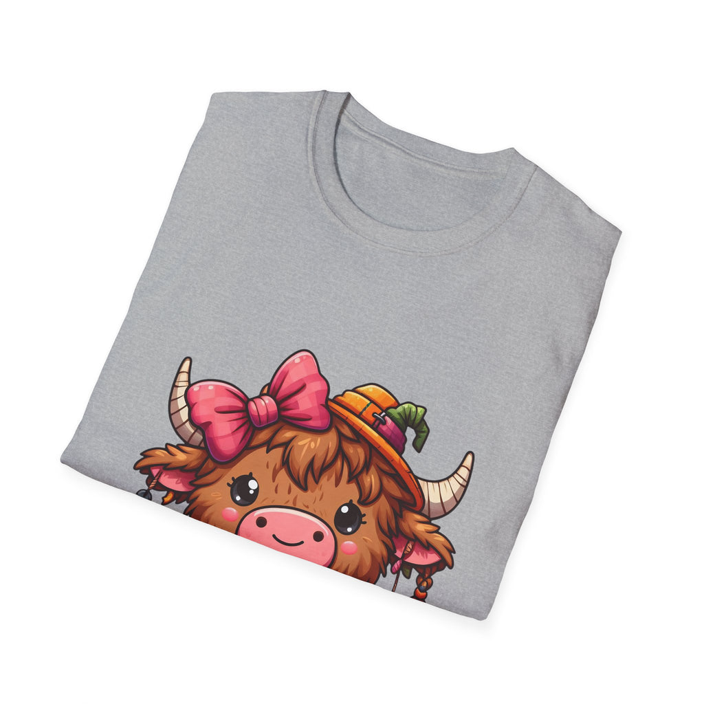 Cute Highland Cow Fall T-Shirt — Pumpkin Patch Baby Highland Cow Graphic Tee
