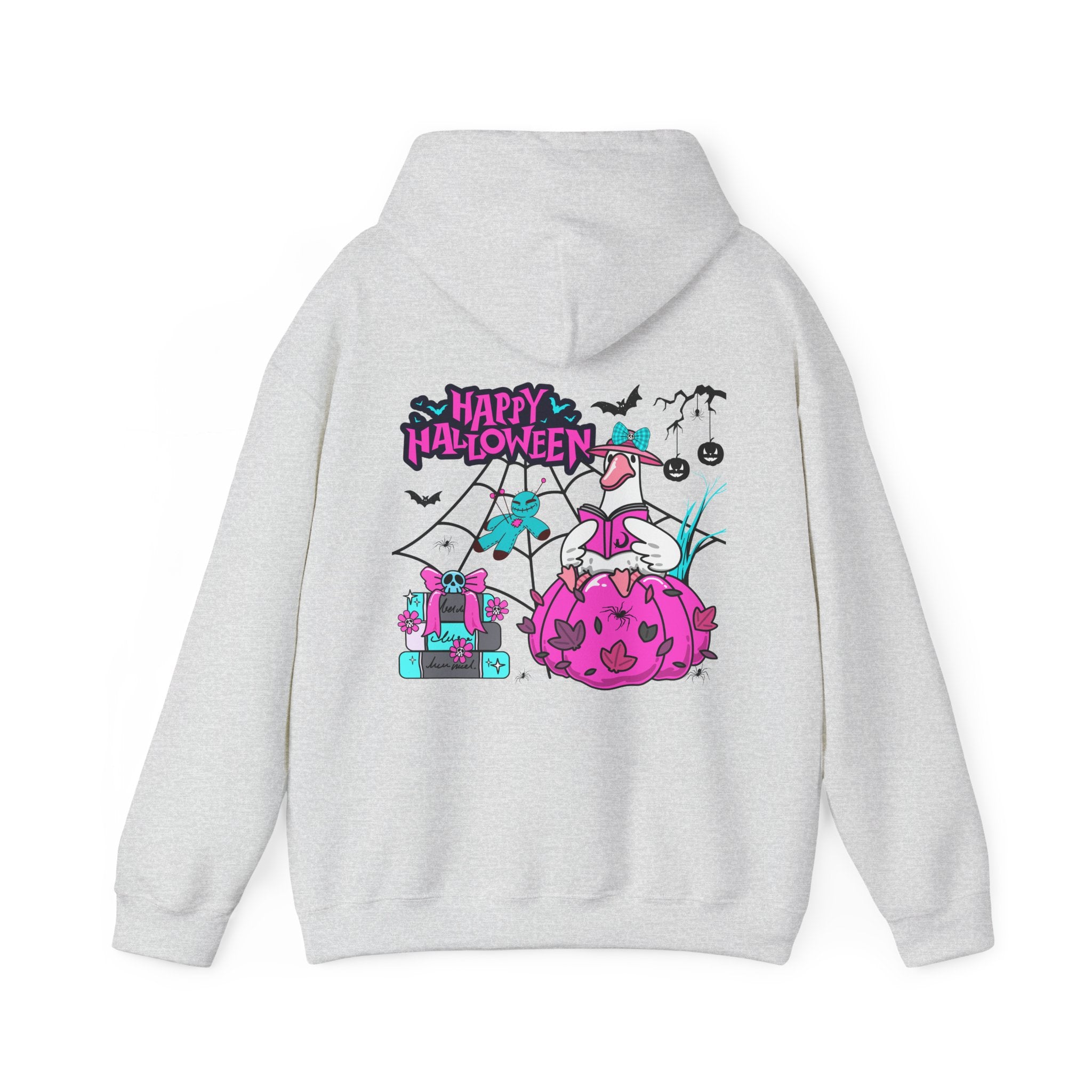 Halloween Kawaii Pumpkin Hoodie — "Happy Halloween" Cute Spooky Graphic