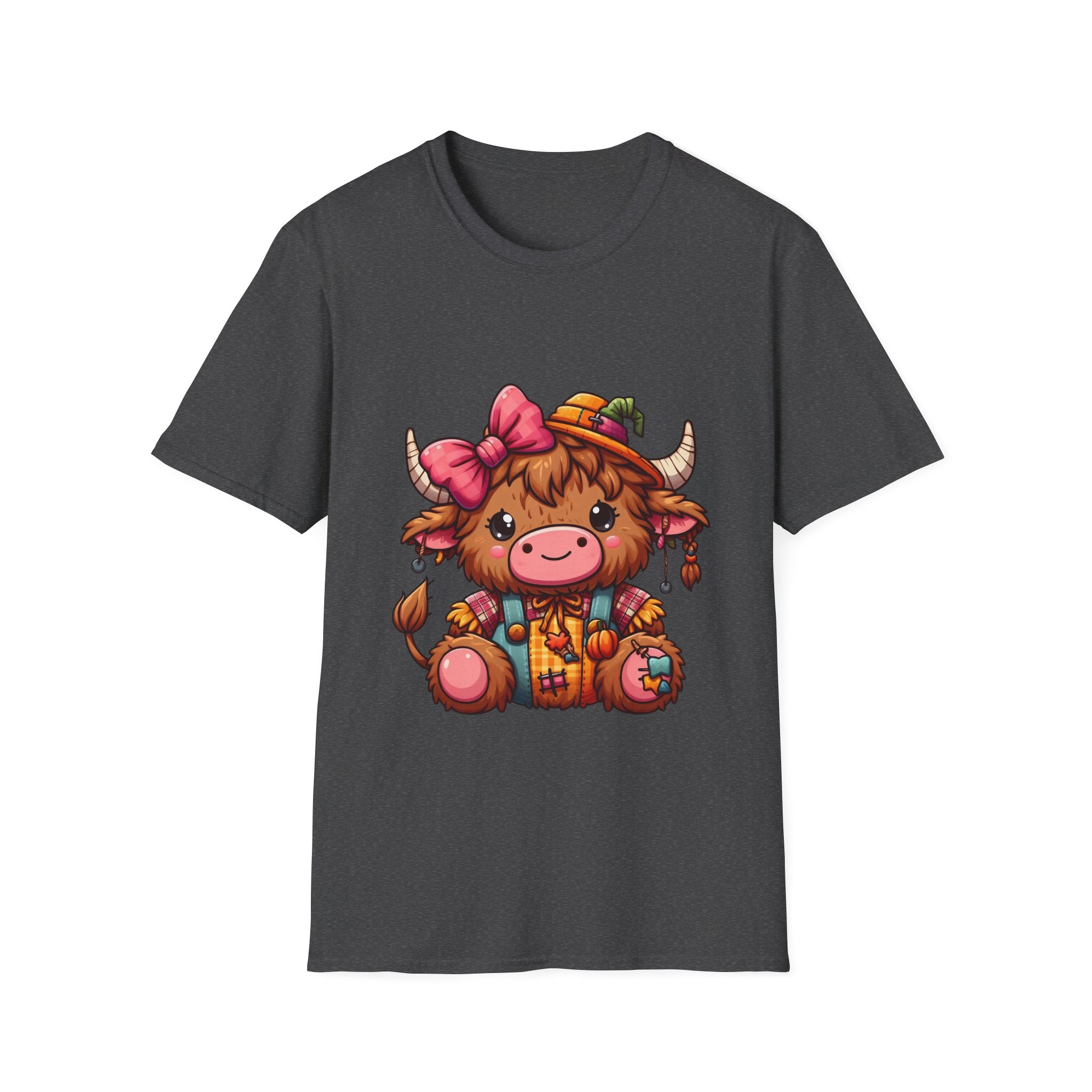 Cute Highland Cow Fall T-Shirt — Pumpkin Patch Baby Highland Cow Graphic Tee