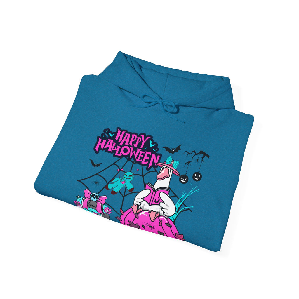 Halloween Kawaii Pumpkin Hoodie — "Happy Halloween" Cute Spooky Graphic