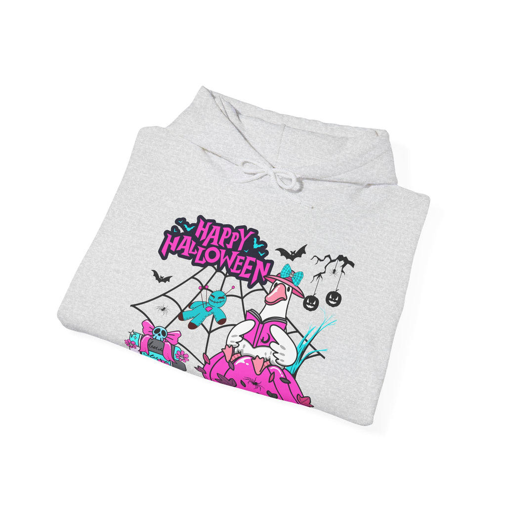 Halloween Kawaii Pumpkin Hoodie — "Happy Halloween" Cute Spooky Graphic