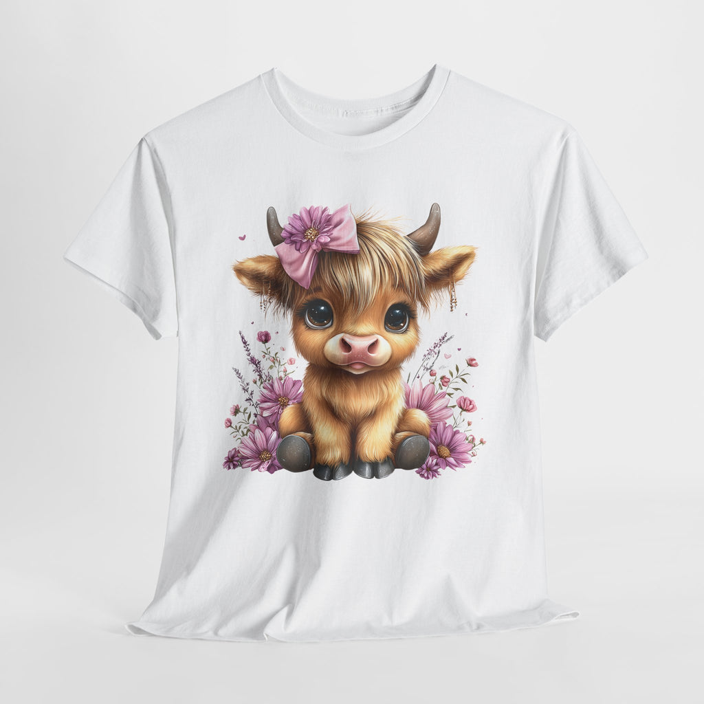 Cute Calf Tee — Adorable Floral Baby Cow Graphic T-Shirt