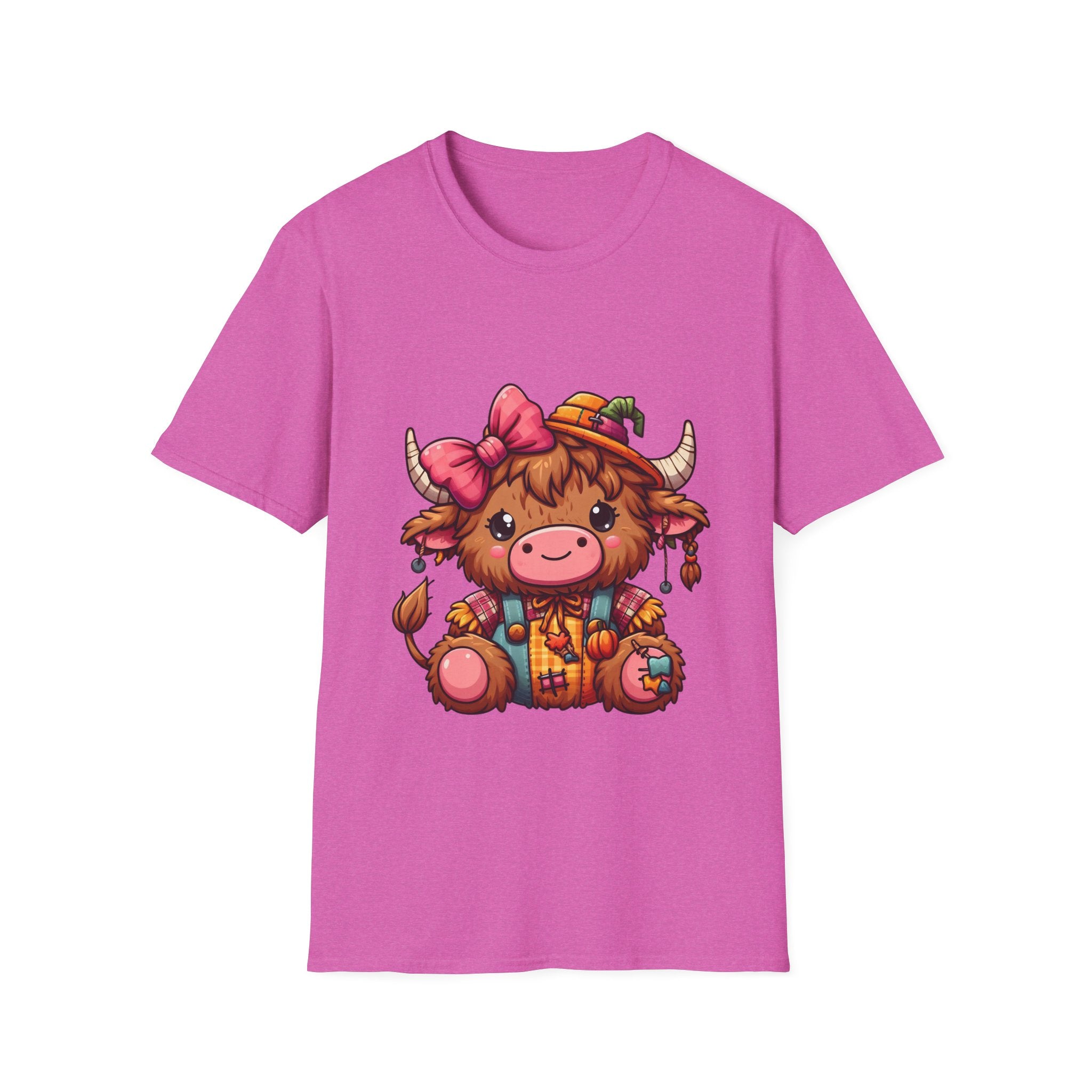 Cute Highland Cow Fall T-Shirt — Pumpkin Patch Baby Highland Cow Graphic Tee