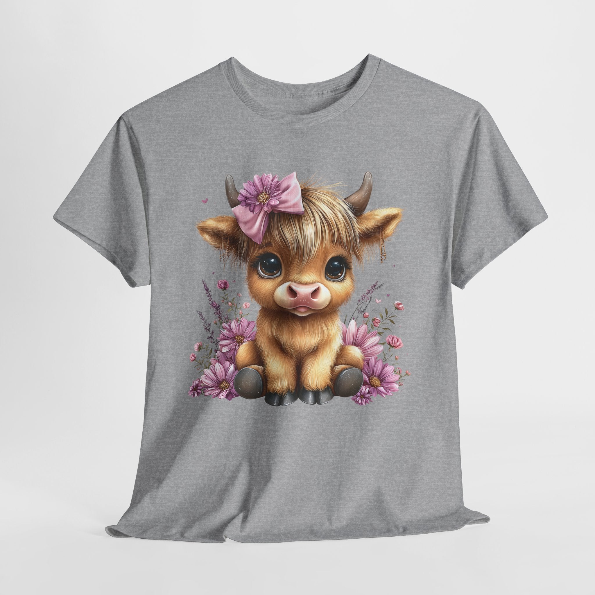 Cute Calf Tee — Adorable Floral Baby Cow Graphic T-Shirt