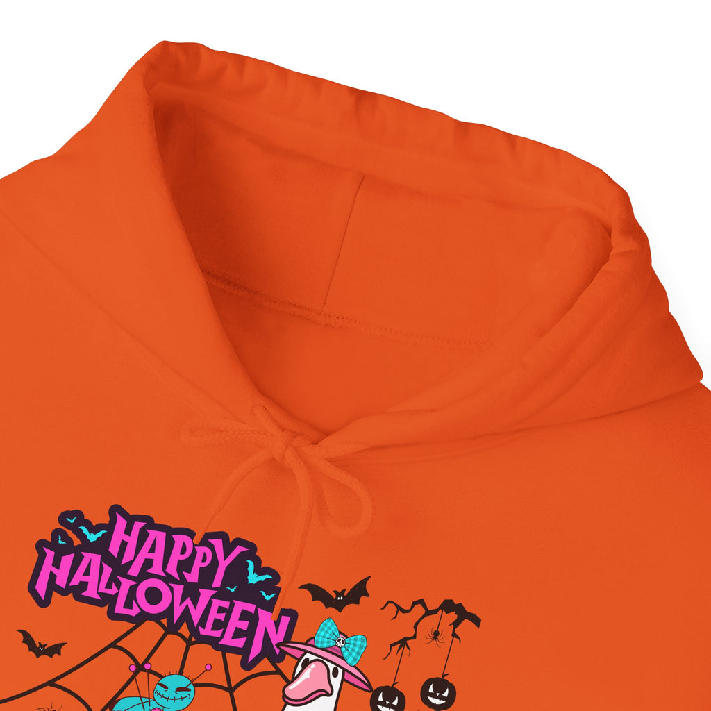 Halloween Kawaii Pumpkin Hoodie — "Happy Halloween" Cute Spooky Graphic