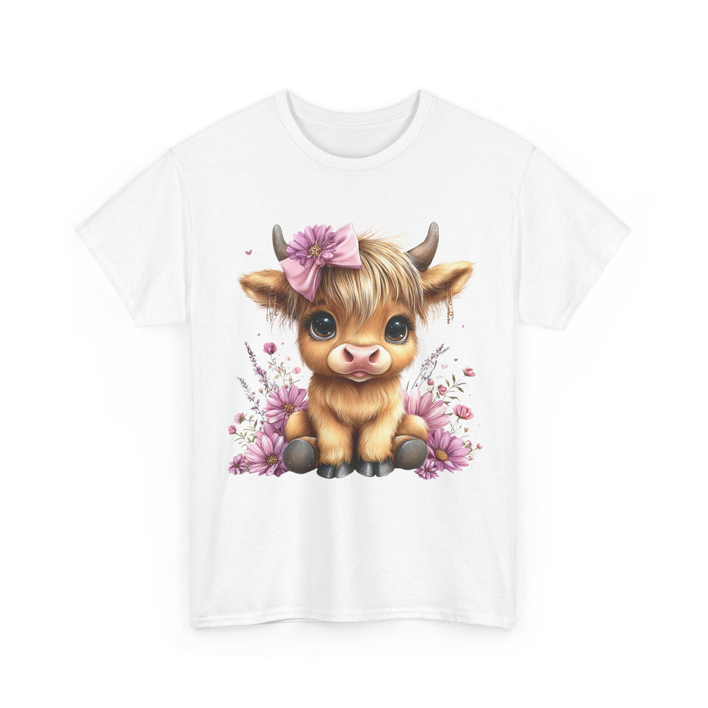 Cute Calf Tee — Adorable Floral Baby Cow Graphic T-Shirt