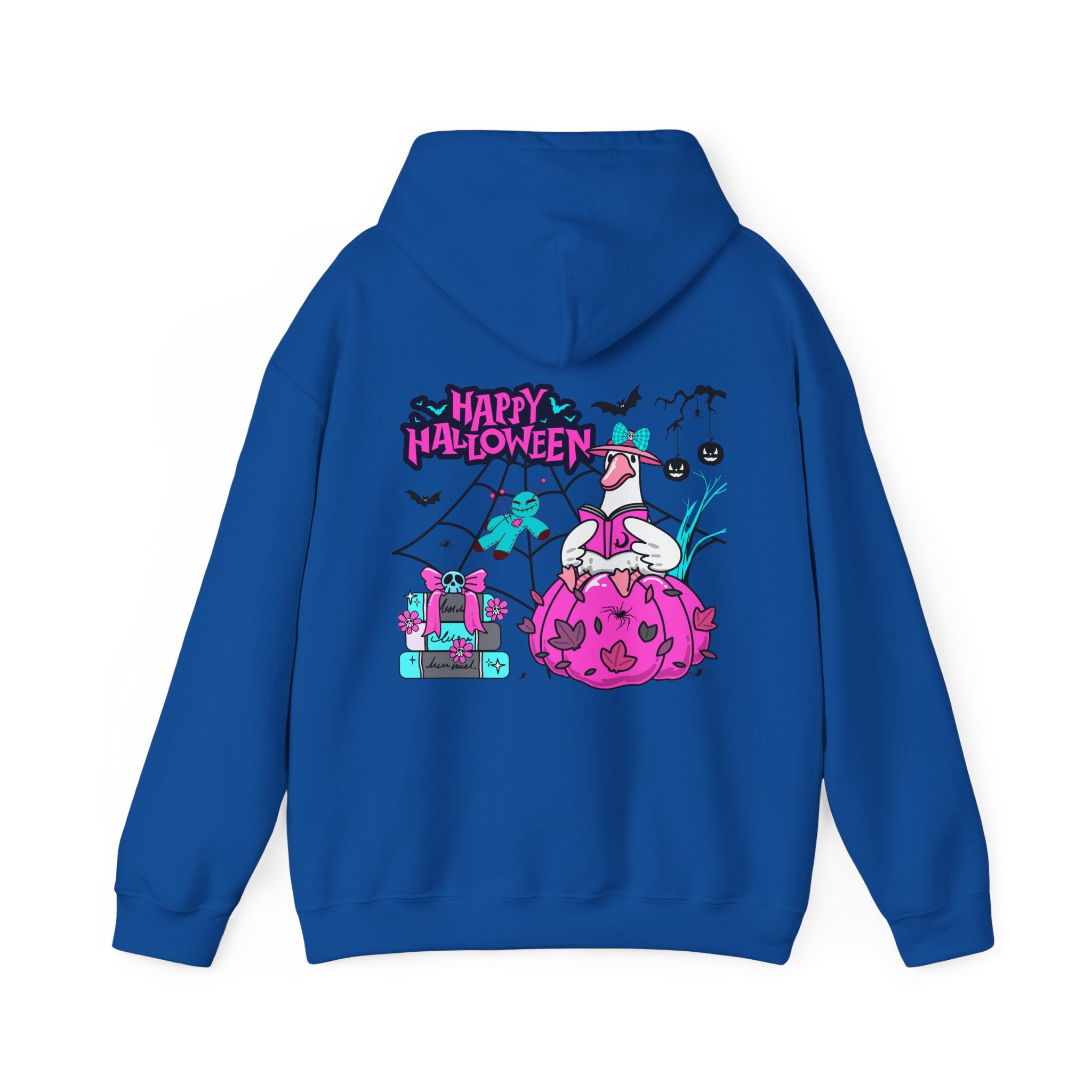 Halloween Kawaii Pumpkin Hoodie — "Happy Halloween" Cute Spooky Graphic