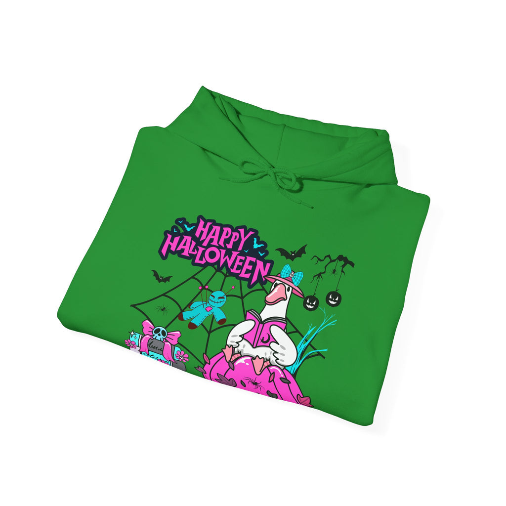 Halloween Kawaii Pumpkin Hoodie — "Happy Halloween" Cute Spooky Graphic