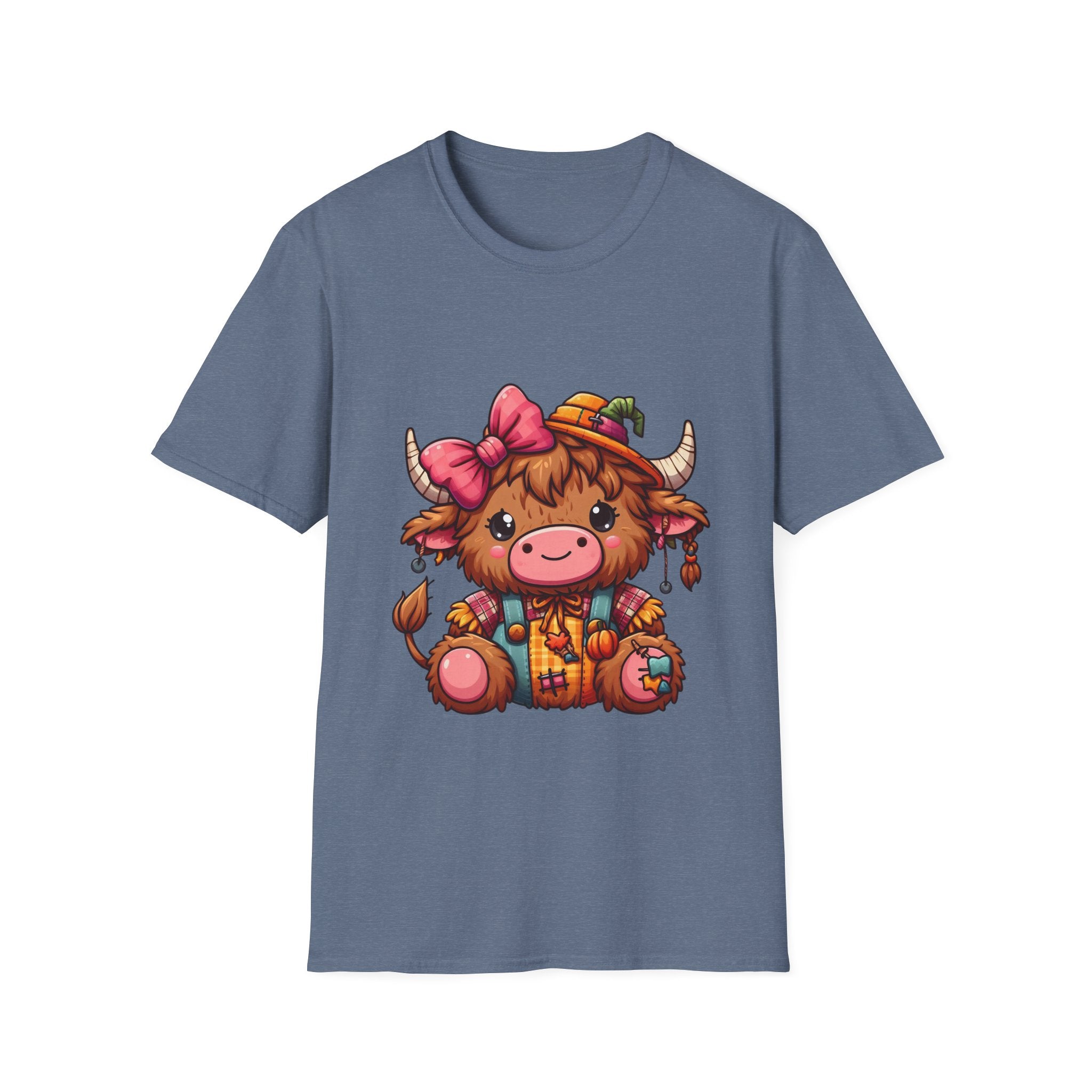 Cute Highland Cow Fall T-Shirt — Pumpkin Patch Baby Highland Cow Graphic Tee