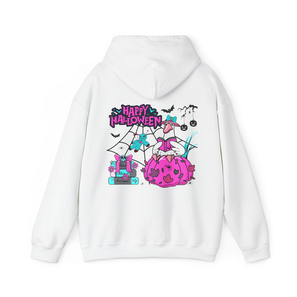Halloween Kawaii Pumpkin Hoodie — "Happy Halloween" Cute Spooky Graphic