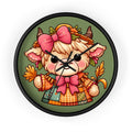 Autumn Alpaca Wall Clock — Cute Harvest Farmhouse Decor