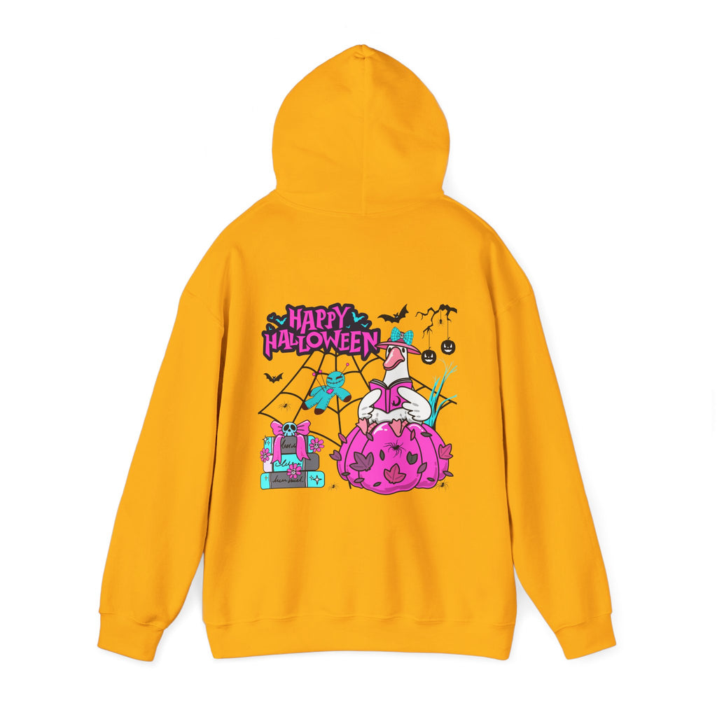 Halloween Kawaii Pumpkin Hoodie — "Happy Halloween" Cute Spooky Graphic