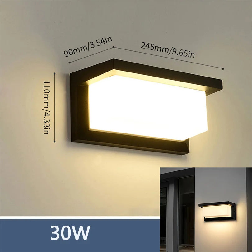 LED Outdoor Wall Light Waterproof IP66 | Motion Sensor Porch Light for Balcony, Garden & Yard