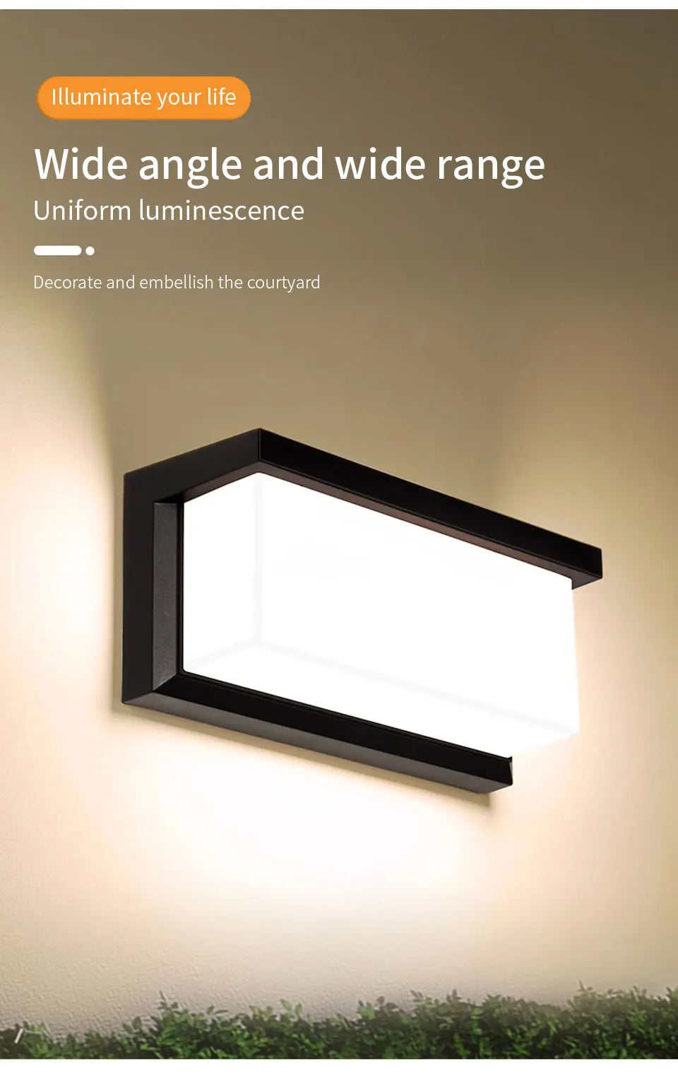 LED Outdoor Wall Light Waterproof IP66 | Motion Sensor Porch Light for Balcony, Garden & Yard
