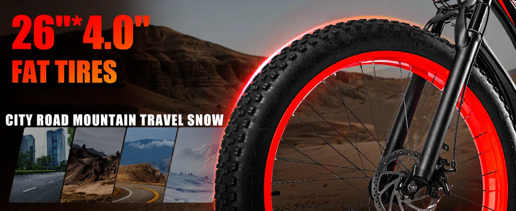 1500W Fat Tire Electric Bike | 34MPH | 60-Mile Range | Adults