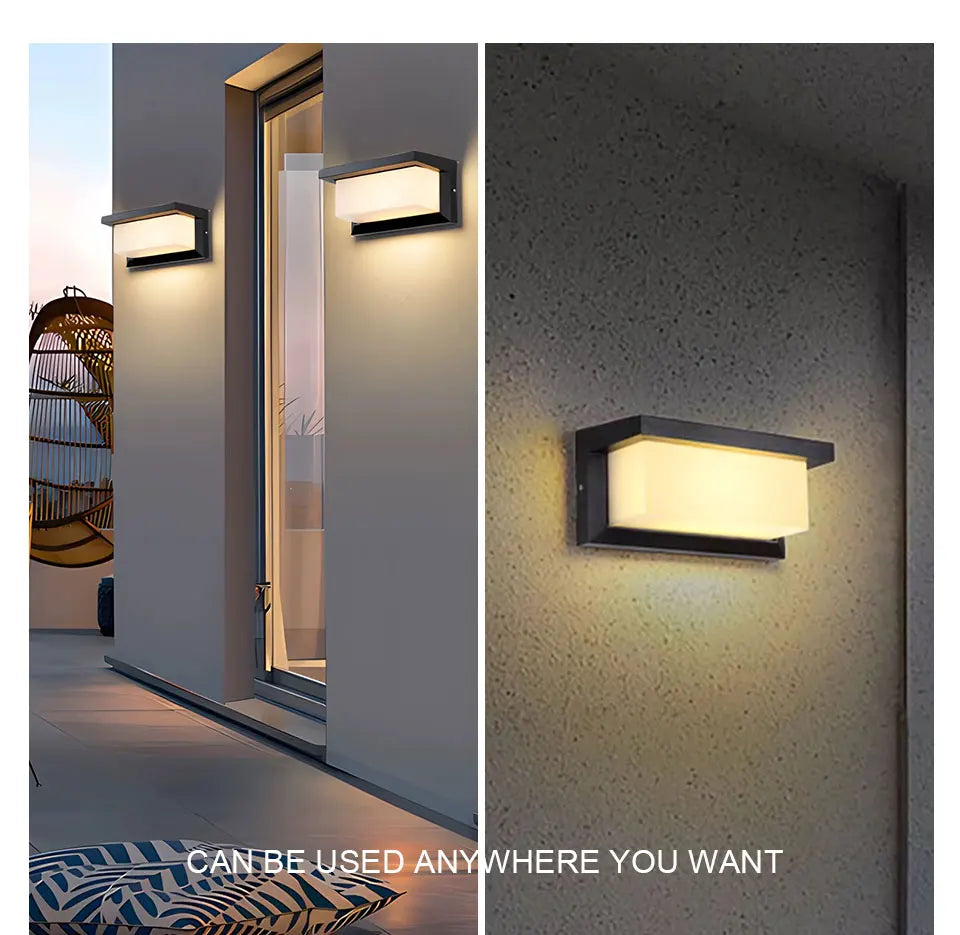 LED Outdoor Wall Light Waterproof IP66 | Motion Sensor Porch Light for Balcony, Garden & Yard