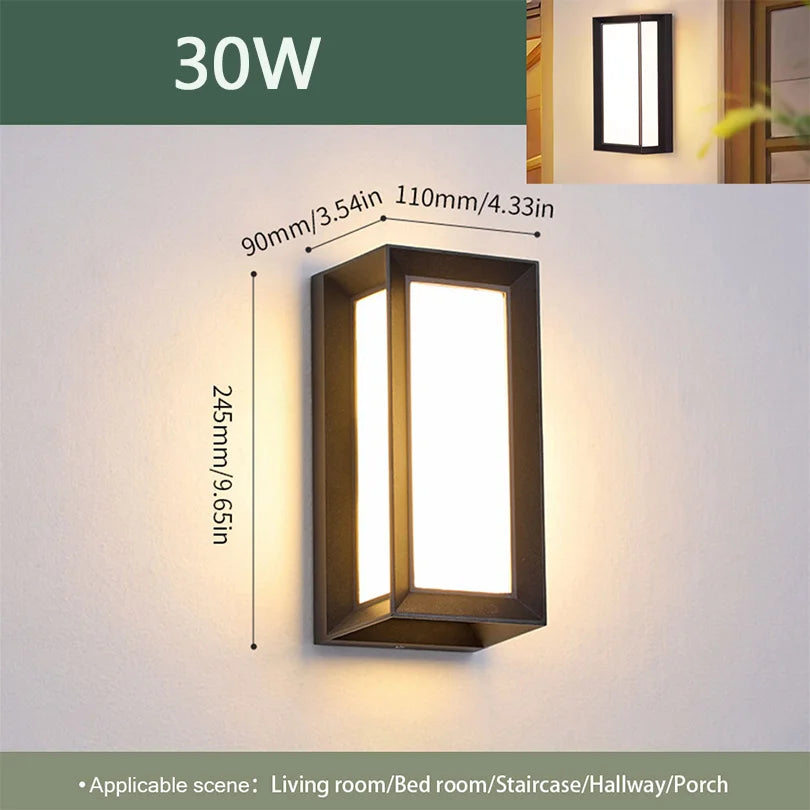 LED Outdoor Wall Light Waterproof IP66 | Motion Sensor Porch Light for Balcony, Garden & Yard
