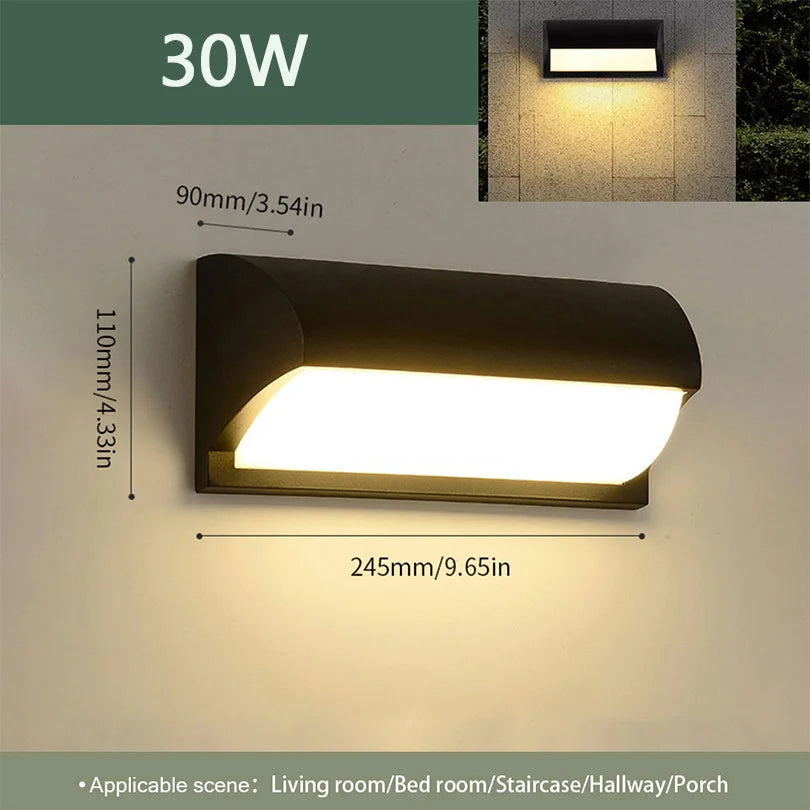 LED Outdoor Wall Light Waterproof IP66 | Motion Sensor Porch Light for Balcony, Garden & Yard