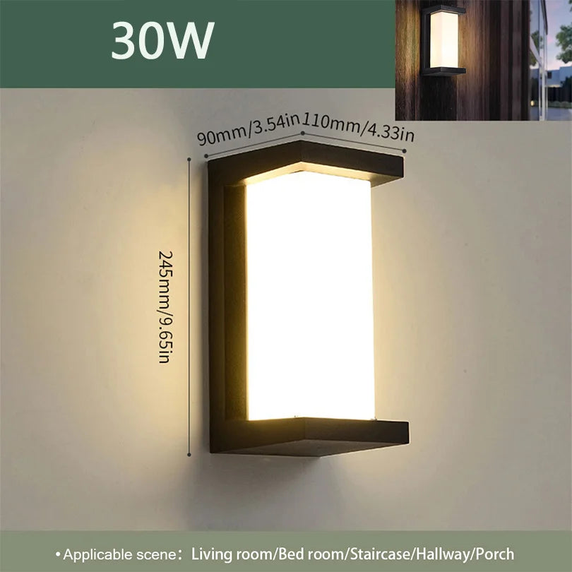 LED Outdoor Wall Light Waterproof IP66 | Motion Sensor Porch Light for Balcony, Garden & Yard