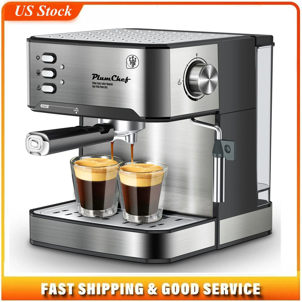 20-Bar Espresso Machine with Milk Frother & 54oz Water Tank