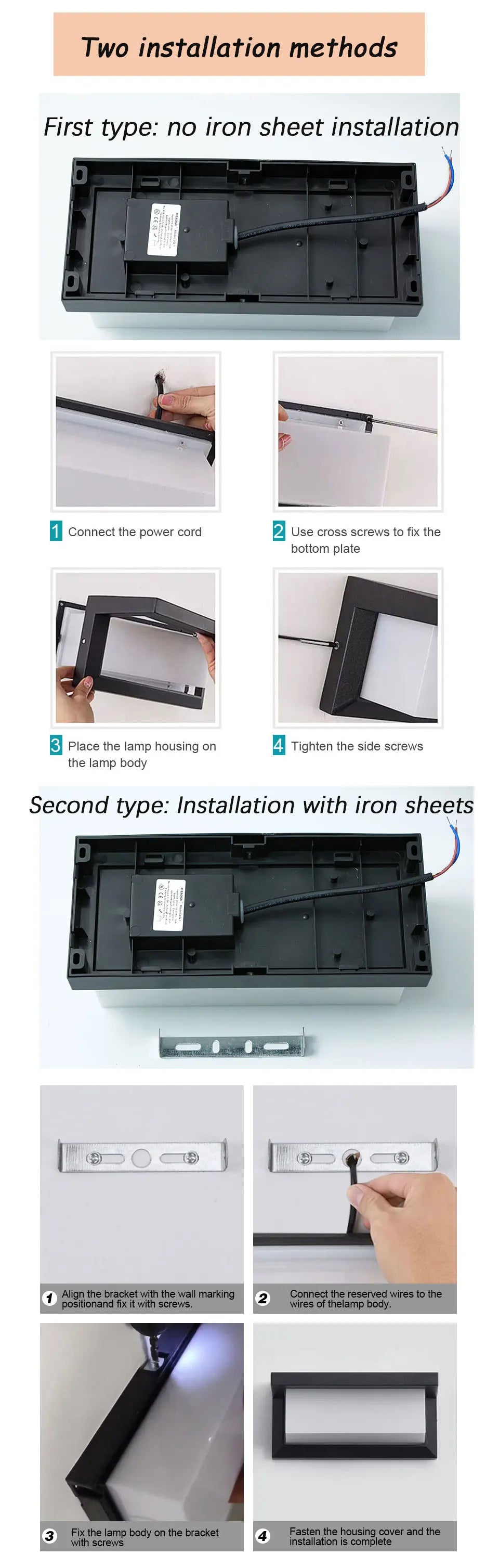LED Outdoor Wall Light Waterproof IP66 | Motion Sensor Porch Light for Balcony, Garden & Yard