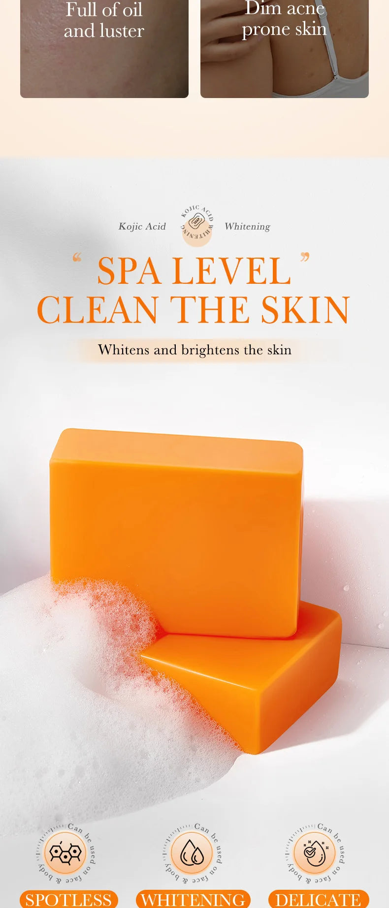 SADOER Kojic Acid Facial Soap – Brightening Face Wash & Body Bar