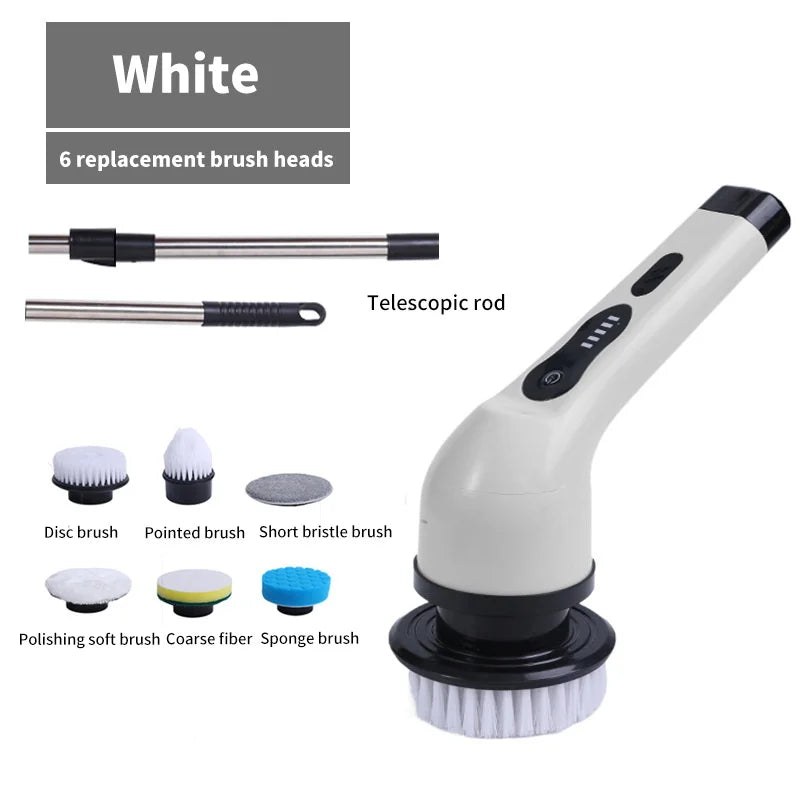 9-in-1 Electric Spin Scrubber Cleaning Brush | Kitchen, Bathroom & Home