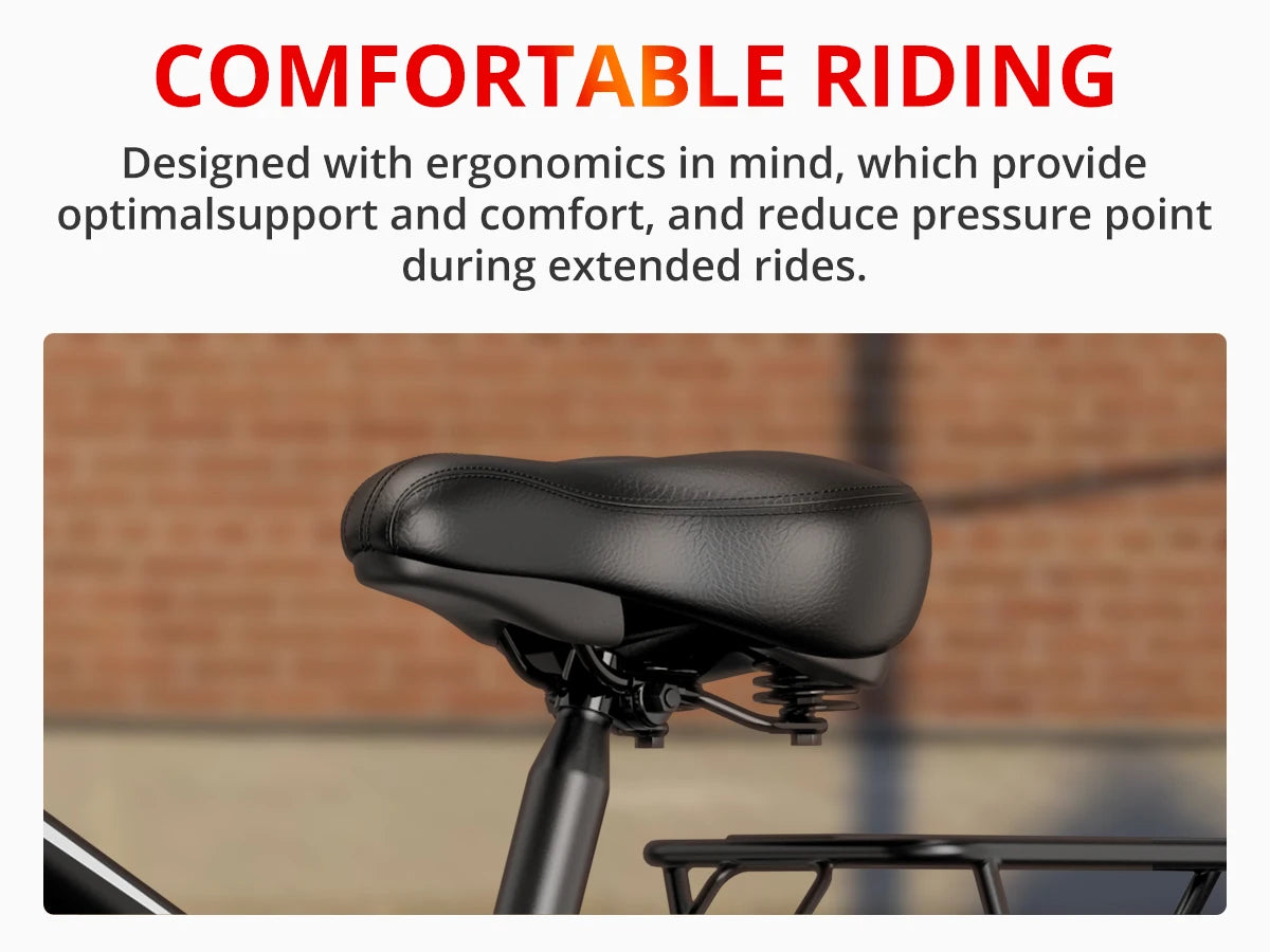 AMYET EB26 Electric Bike | 1500W Peak | 28MPH | 60-Mile Range | Fat Tire All-Terrain