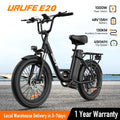 URLIFE 1000W E20 Electric Bike | 48V 13Ah Removable Battery, 28MPH, 20"x3" Fat Tire, 7-Speed E-Bike with Dual Disc Brake