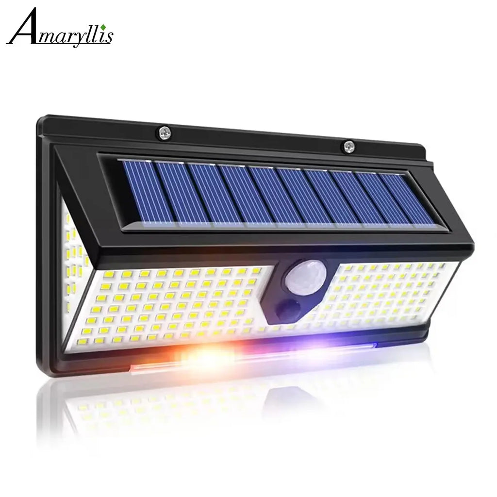 190 LED Solar Light Outdoor Garden Wall Lamp | 4 Modes IP65 Waterproof Motion Sensor Light for Yard & Door
