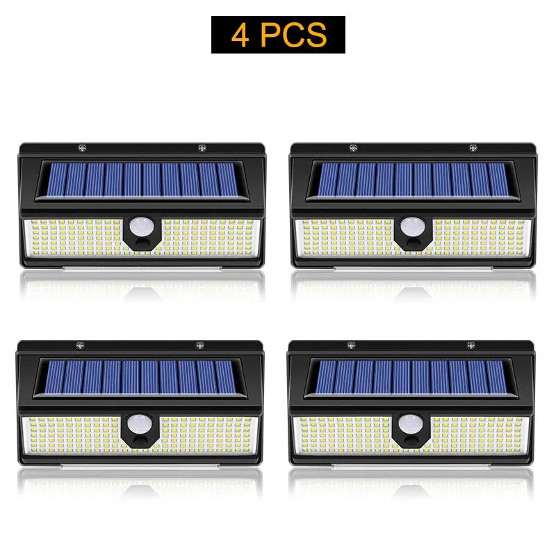 190 LED Solar Light Outdoor Garden Wall Lamp | 4 Modes IP65 Waterproof Motion Sensor Light for Yard & Door