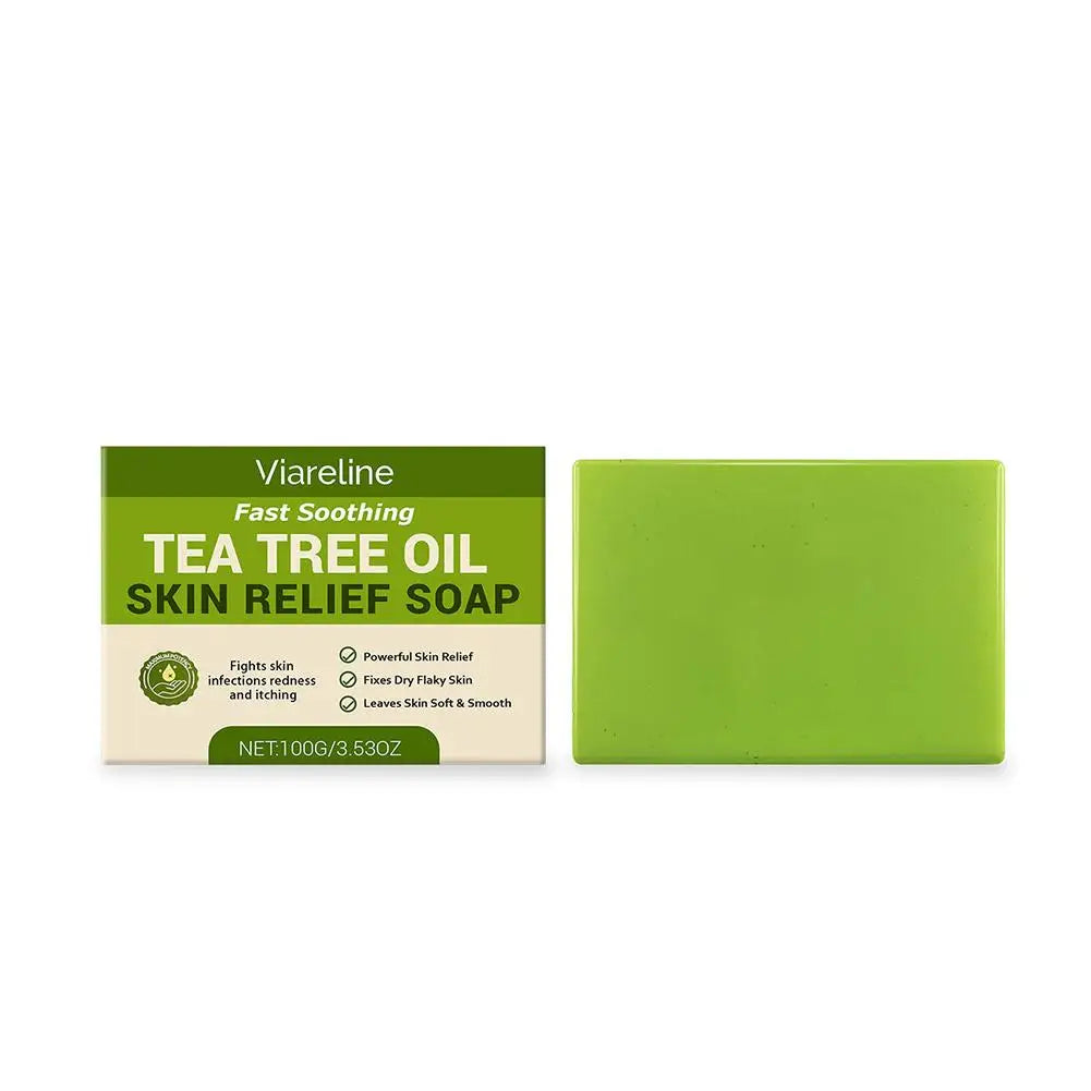Tea Tree Soap, Soap Bar with Tea Tree Oil, Natural Soaps for Body Skin Cleaning, Gentle Exfoliating Bar Soap