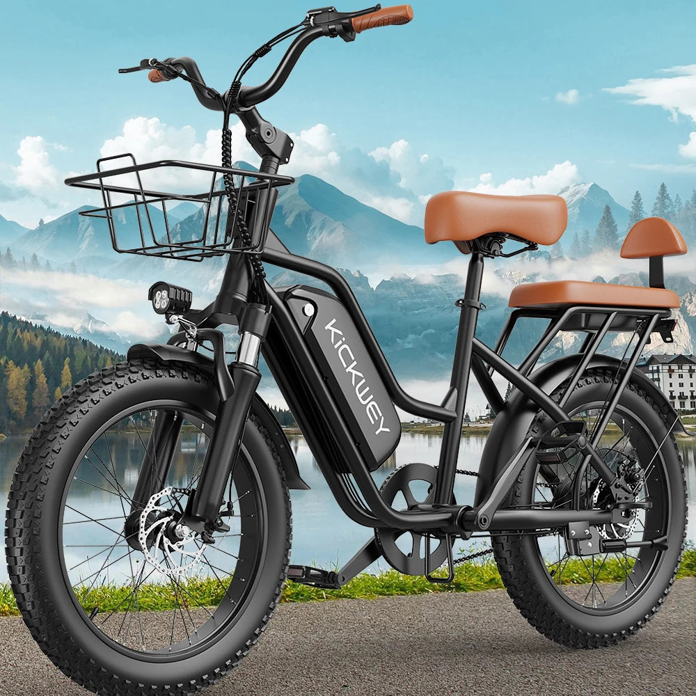 Kickwey LD20 Electric Bike – 1500W 48V Fat Tire E-Bike, 32 MPH
