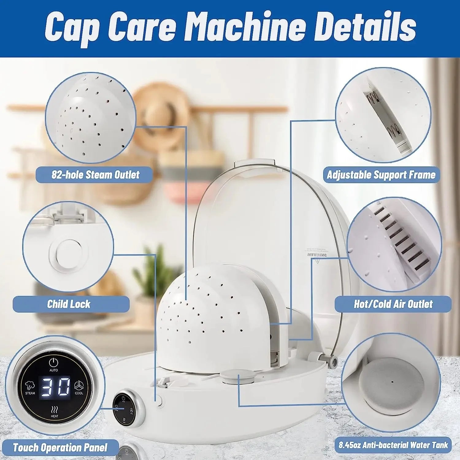 Portable Hat & Wig Steam Cleaner | 1000W Electric Steamer, Shaper & Sanitizer