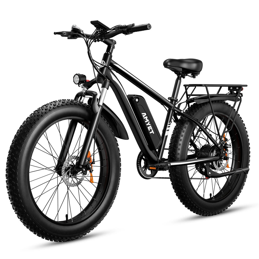 AMYET EB26 Electric Bike | 1500W Peak | 28MPH | 60-Mile Range | Fat Tire All-Terrain
