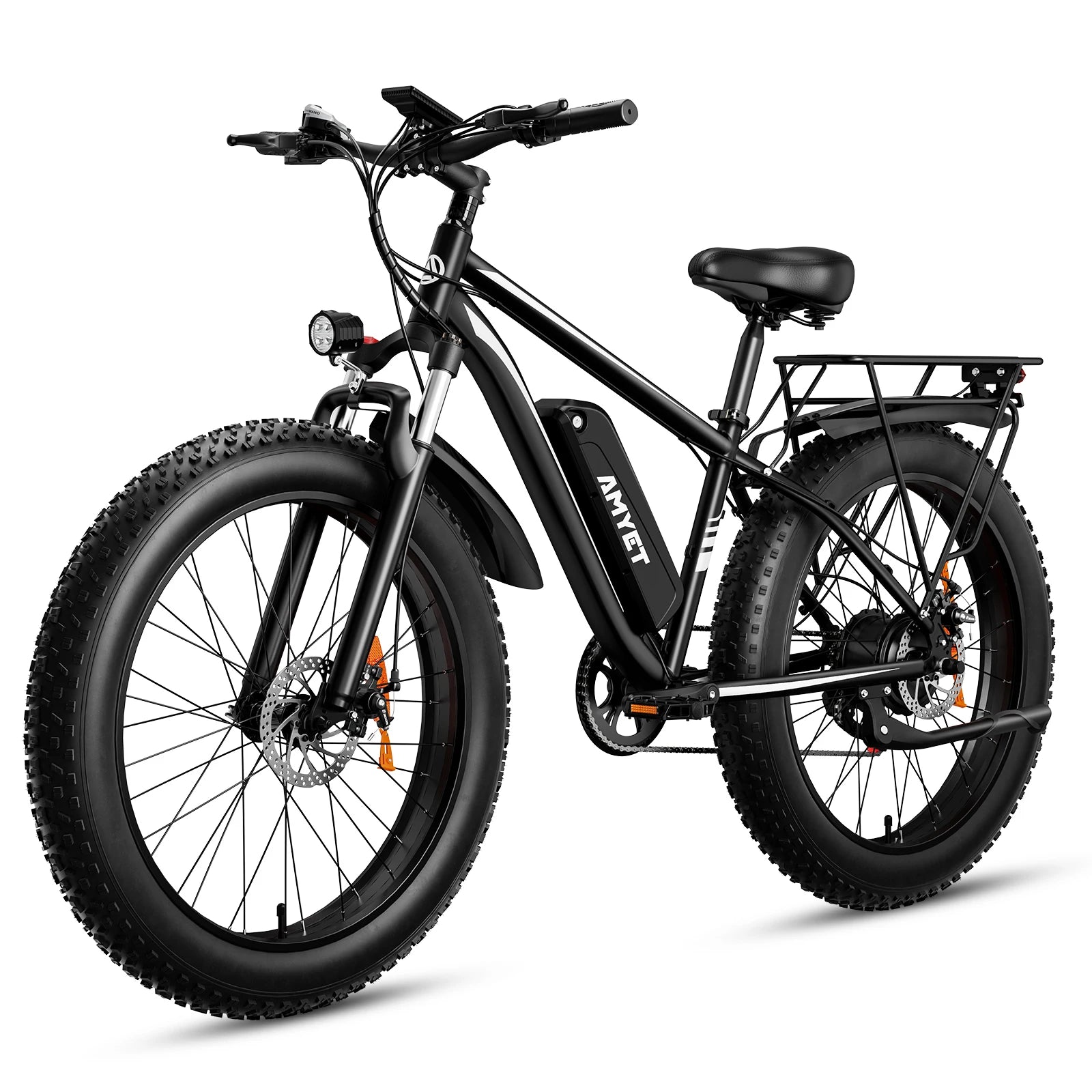 AMYET EB26 Electric Bike | 1500W Peak | 28MPH | 60-Mile Range | Fat Tire All-Terrain