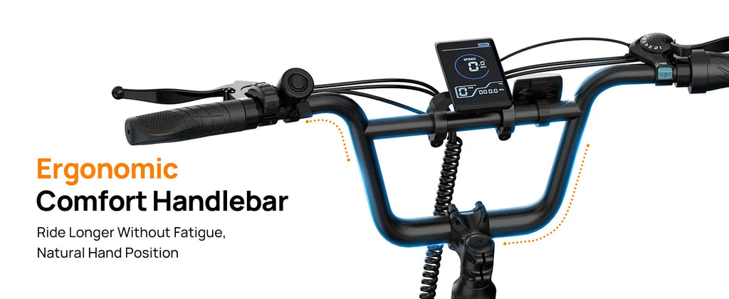 URLIFE 1000W E20 Electric Bike | 48V 13Ah Removable Battery, 28MPH, 20"x3" Fat Tire, 7-Speed E-Bike with Dual Disc Brake