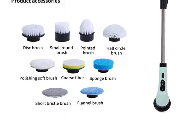 9-in-1 Electric Spin Scrubber Cleaning Brush | Kitchen, Bathroom & Home