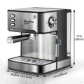 20-Bar Espresso Machine with Milk Frother & 54oz Water Tank
