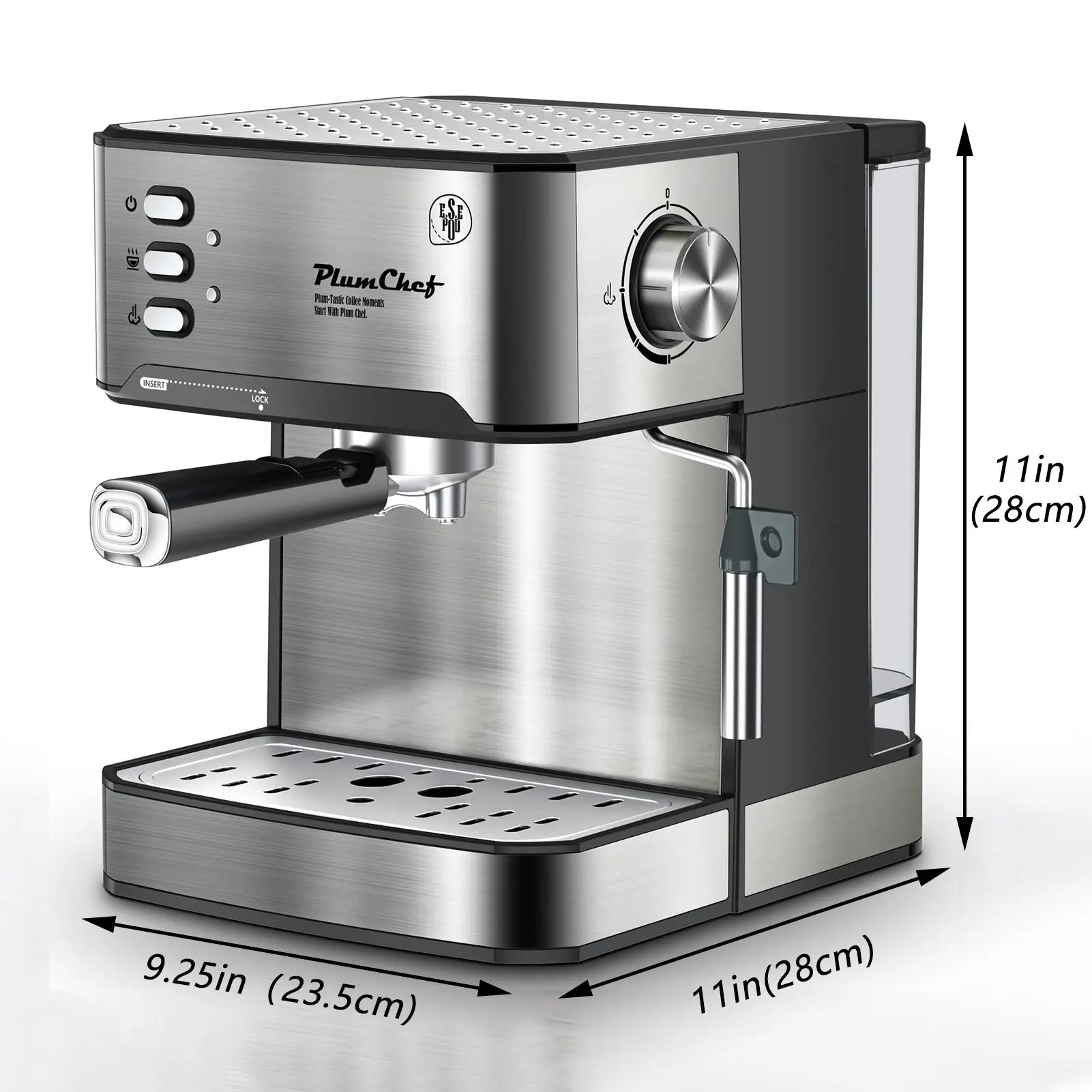 20-Bar Espresso Machine with Milk Frother & 54oz Water Tank