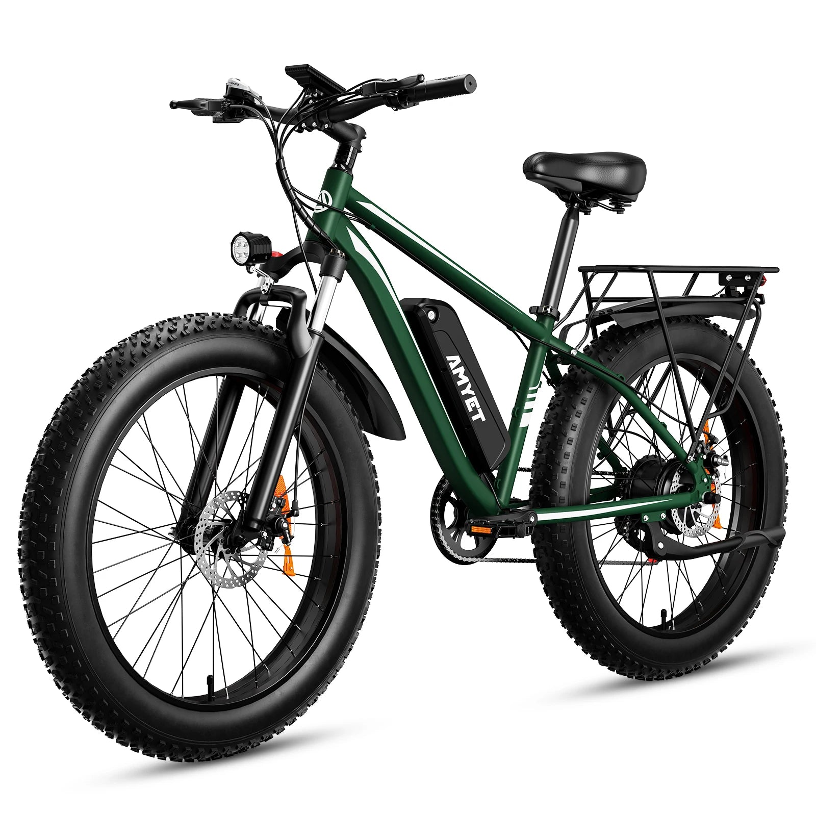 AMYET EB26 Electric Bike | 1500W Peak | 28MPH | 60-Mile Range | Fat Tire All-Terrain
