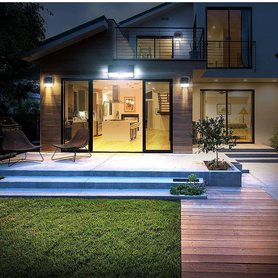 190 LED Solar Light Outdoor Garden Wall Lamp | 4 Modes IP65 Waterproof Motion Sensor Light for Yard & Door