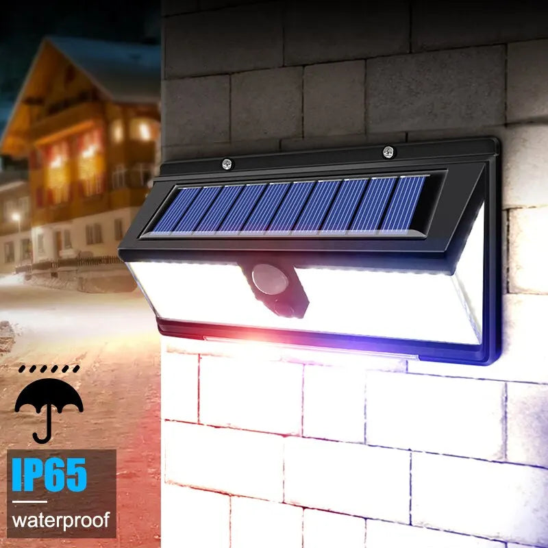 190 LED Solar Light Outdoor Garden Wall Lamp | 4 Modes IP65 Waterproof Motion Sensor Light for Yard & Door