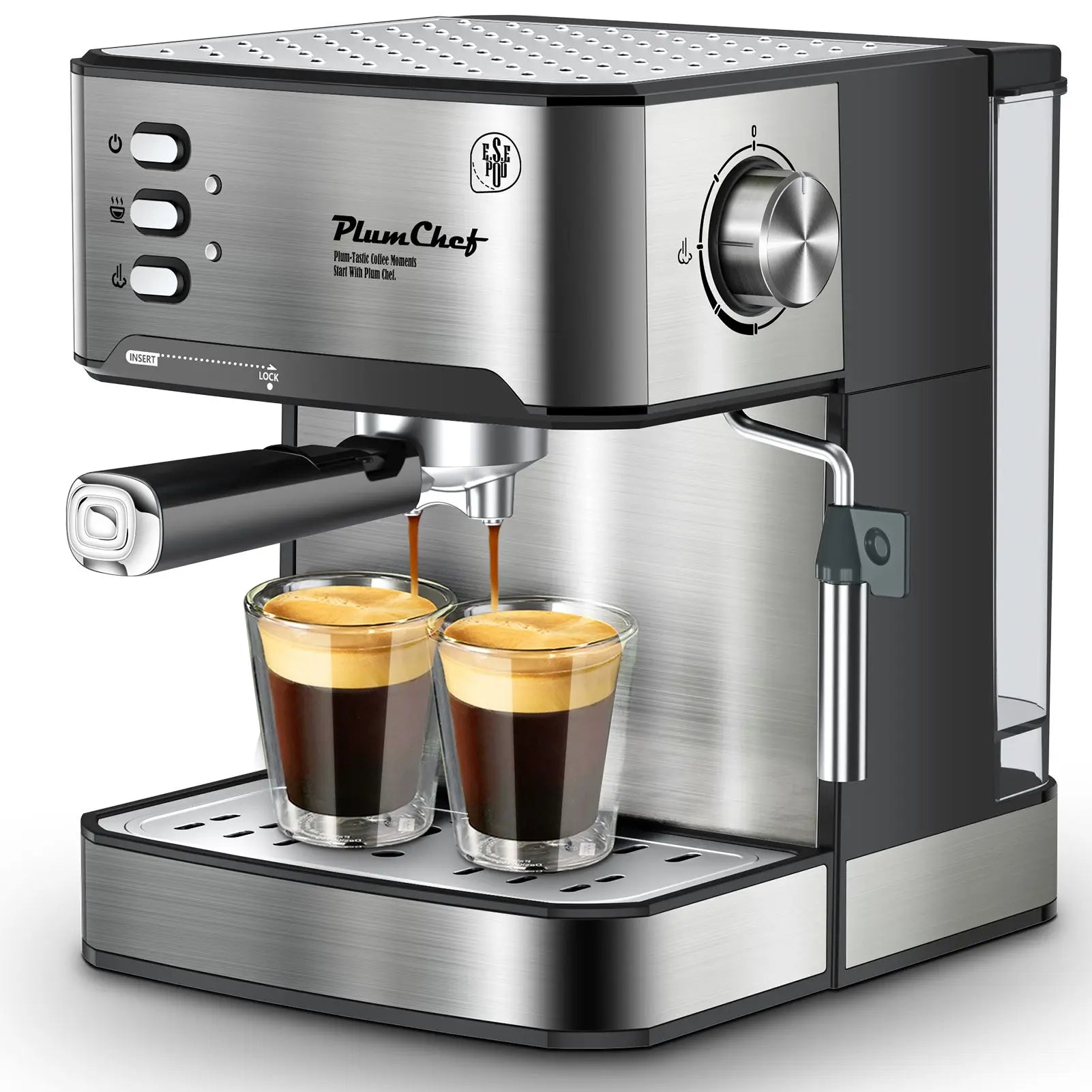 20-Bar Espresso Machine with Milk Frother & 54oz Water Tank